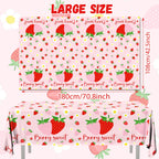 Dydamud Strawberry Tablecloths - 3-Pack Waterproof Berry Sweet Party Decor