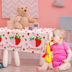 Dydamud Strawberry Tablecloths - 3-Pack Waterproof Berry Sweet Party Decor