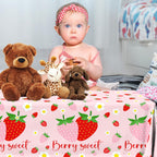 Dydamud Strawberry Tablecloths - 3-Pack Waterproof Berry Sweet Party Decor