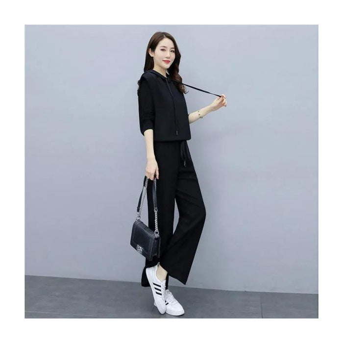 Elegant Youth-enhancing Figure-flattering Wide-leg Pantsnew Casual Chic And Fashionable Suit