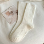Autumn And Winter Solid Color Wool Socks