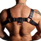 ruff GEAR RAW  Leather Bulldog Harness Black Red