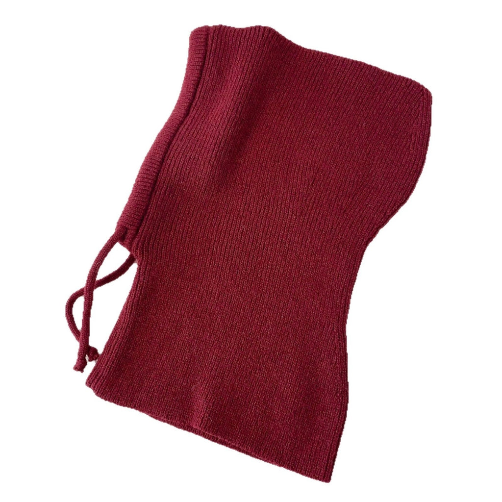 Fashionable And Warm Scarf With Integrated Yarn Knitted Hat For Women