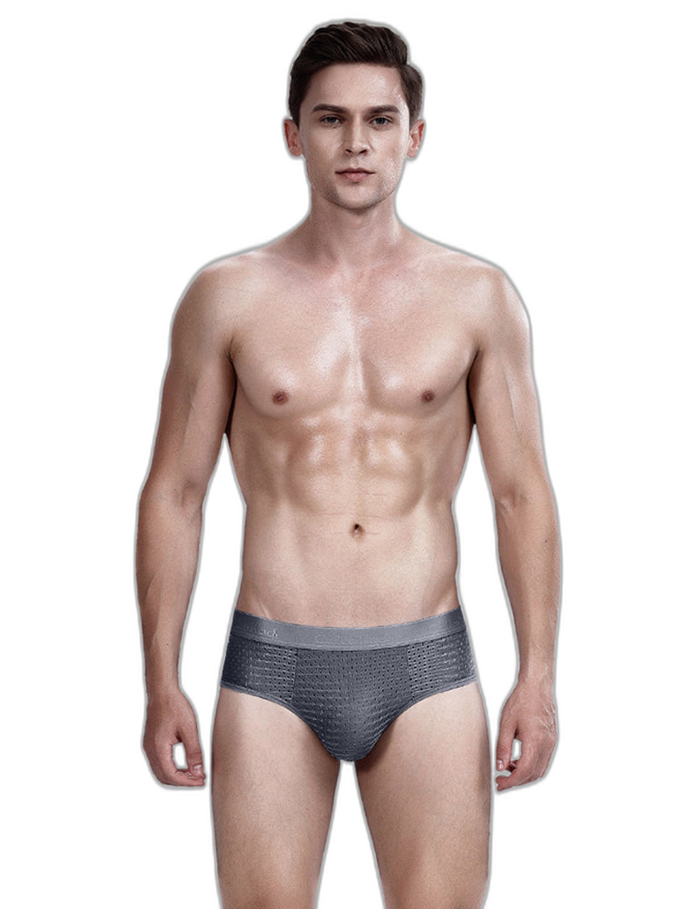 4 Pack Breathable Ice Silk Antibacterial Men's Briefs