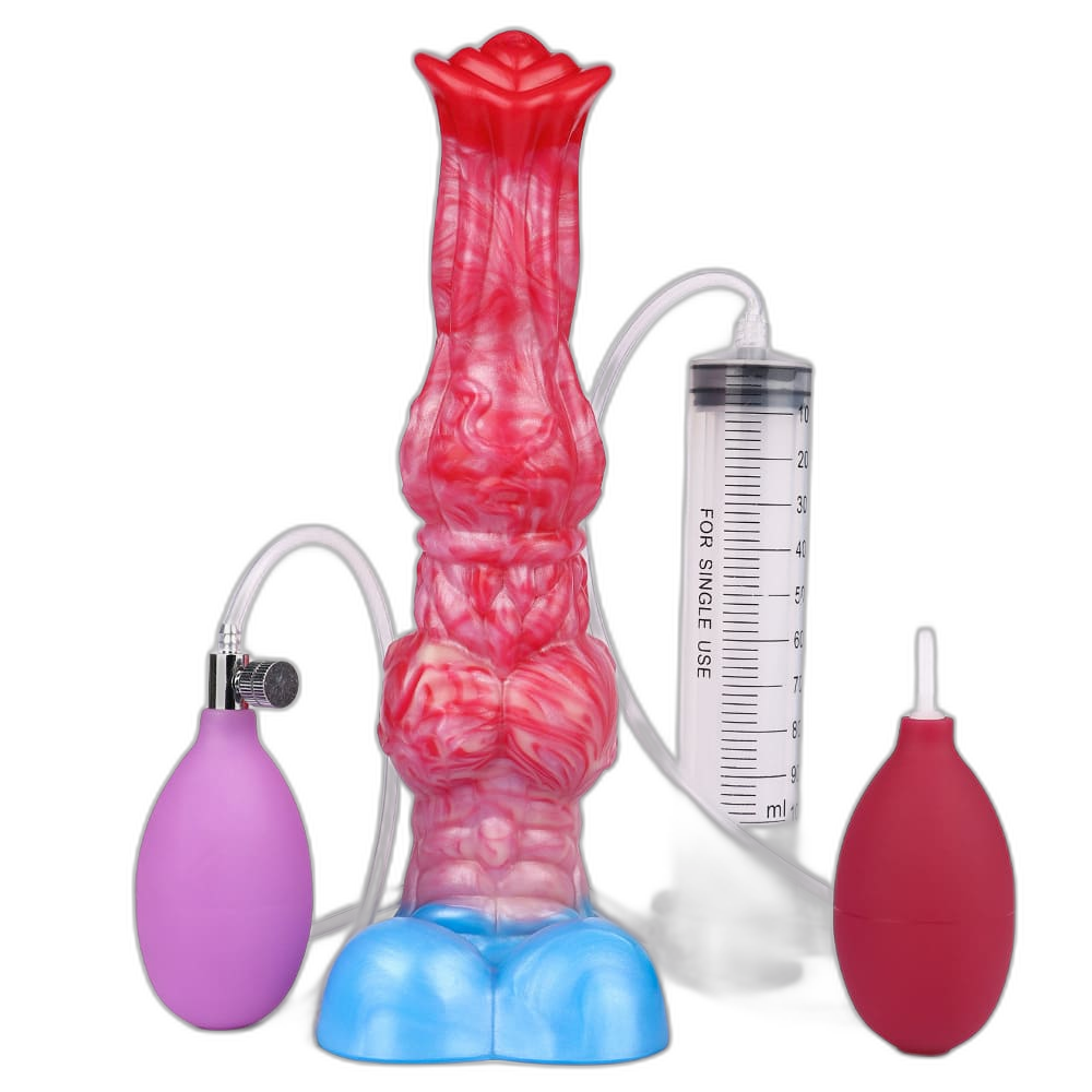Molten - 10 Inch Inflatable Squirting Knot Dildo - Fantasy Dildo
