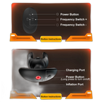 Petal - Inflatable Vibrating Butt Plug - Black Anal Dilator