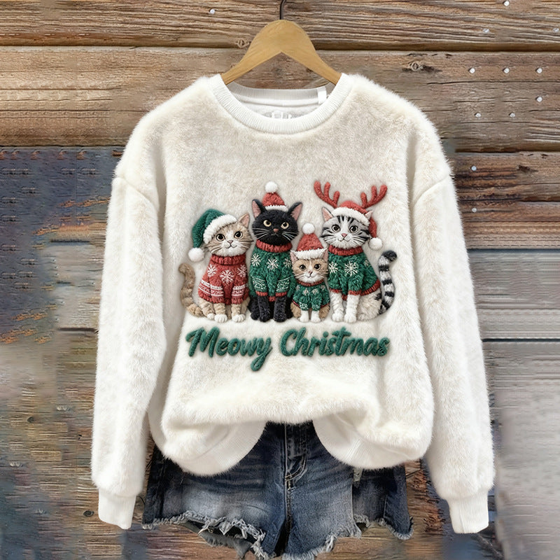 Women's 3D-printed Casual Christmas Hoodie
