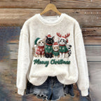 Women's 3D-printed Casual Christmas Hoodie
