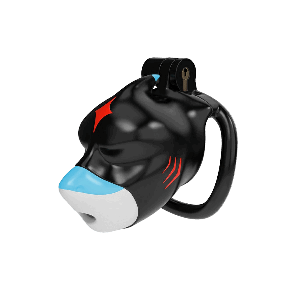 Furrjoi Shark Chastity Cage Red