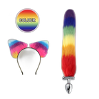 Finnick - 15 Inch Fox Tail Metal Butt Plug - Anal Sex Toy - 2 Colors