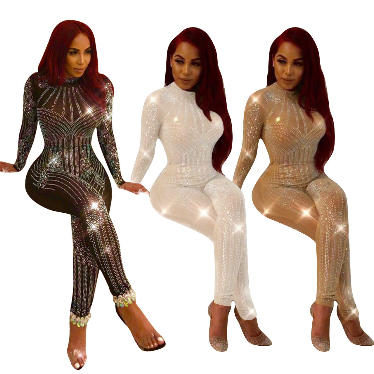 New Hot Drill Mesh Women's Jumpsuit