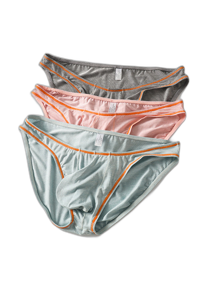 3 Pack Men's Ultra-Soft Stretch Fabric Ice Silk Briefs
