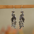 Peacock Boho Drop Earrings | Alloy Bird Ethnic Style Jewellery