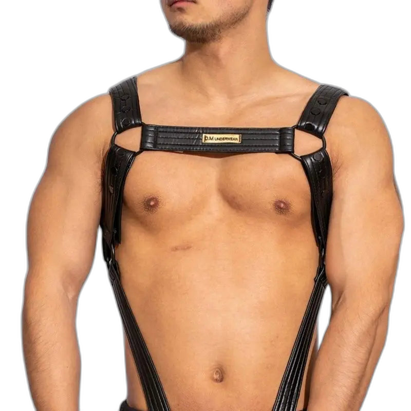 Sexy PU Leather Cock Ring Penis Harness