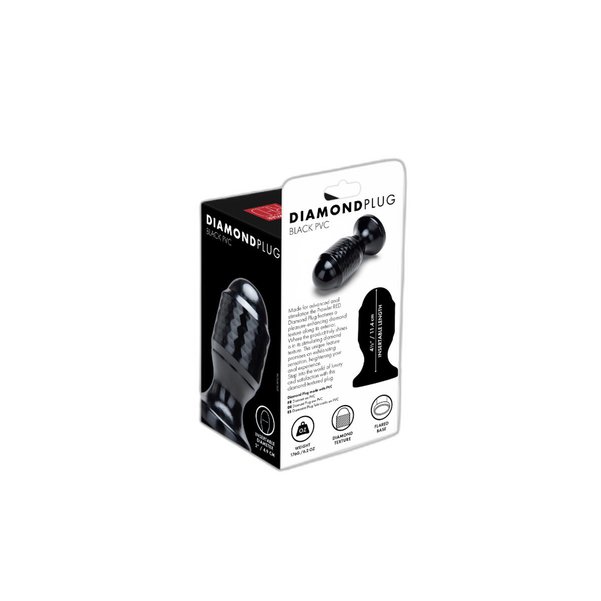 Prowler RED Diamond Butt Plug Black