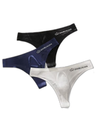4-pack Men's Sexy Solid Color Letter Seamless Thong