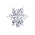 3D LED Christmas Tree Topper Star | Snowflake Projector | Glitter Silver & Gold | Rotating Light | Home Xmas Decoration | Michan Direct