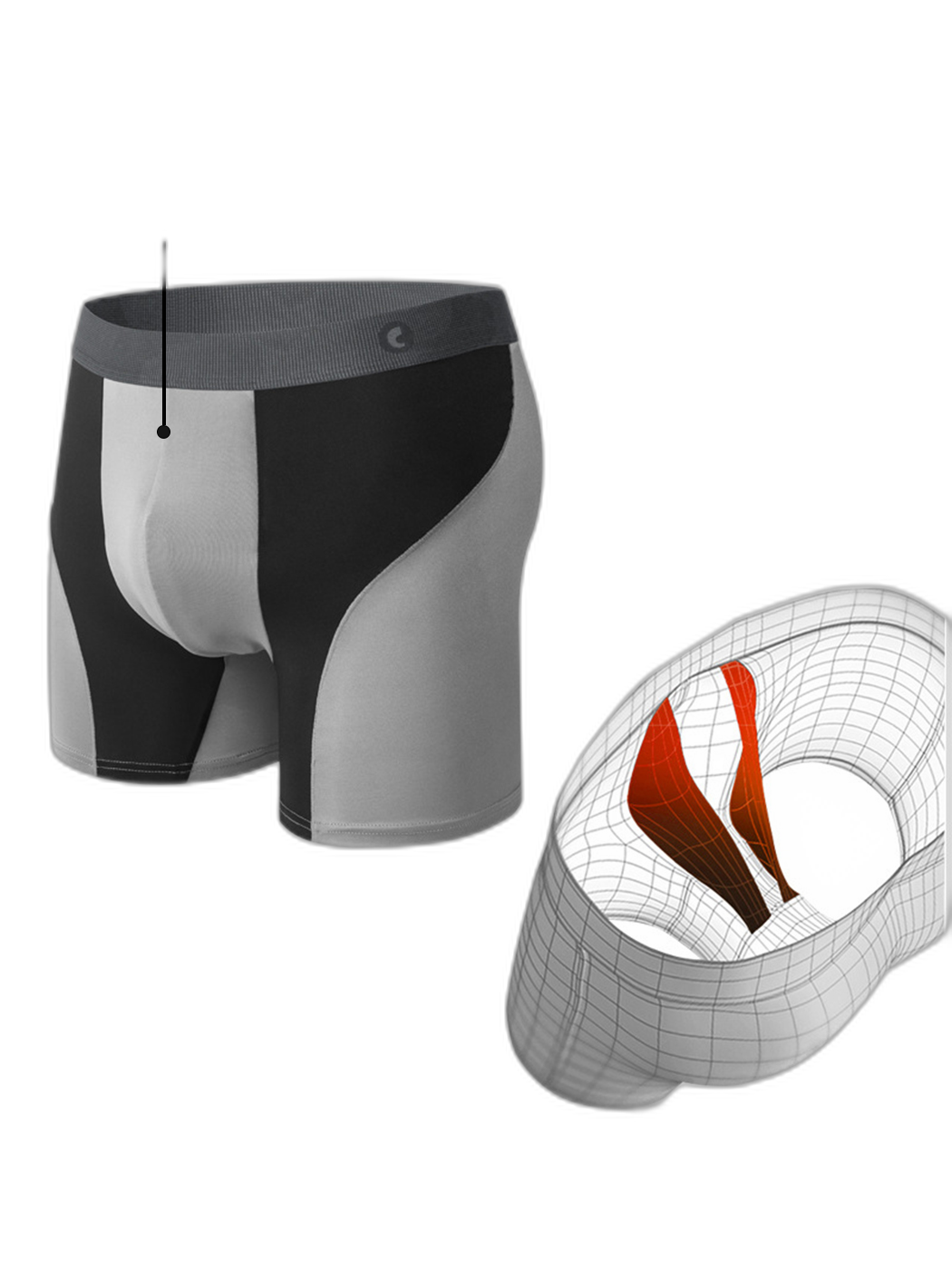 Breathable Sports Boxer Briefs with Open Fly