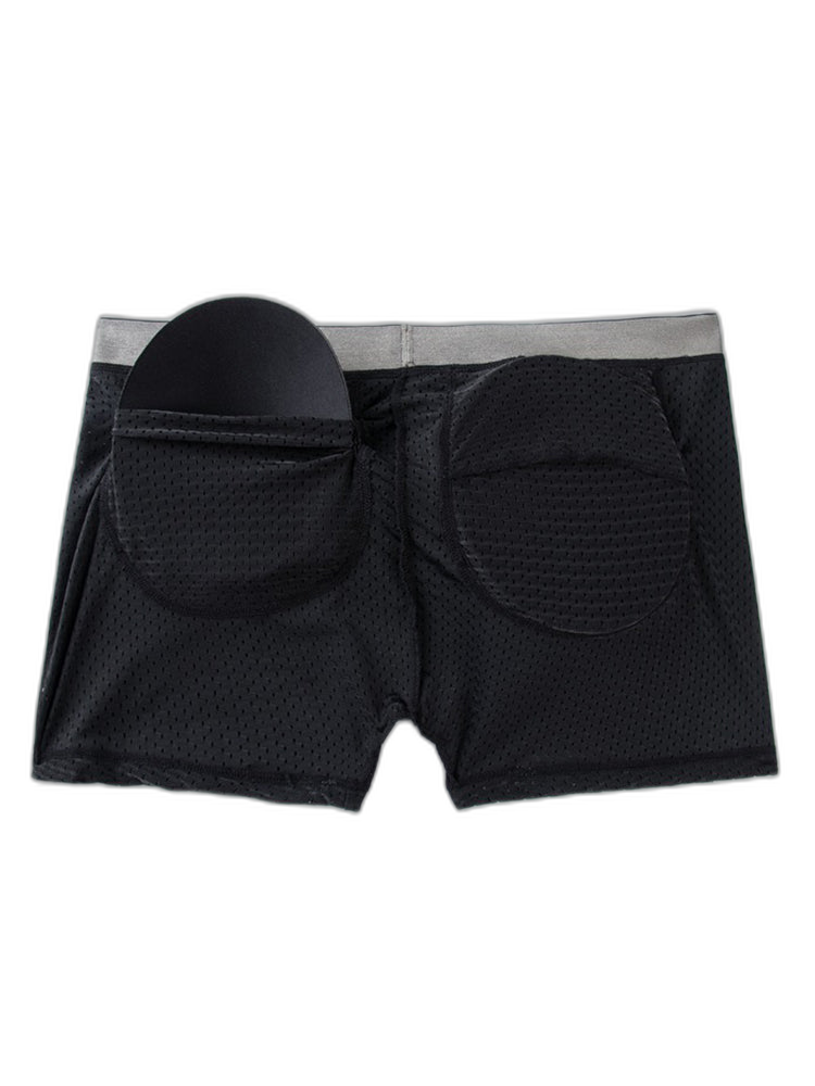 Sponge Cushion Mesh Buttock Boxer Briefs