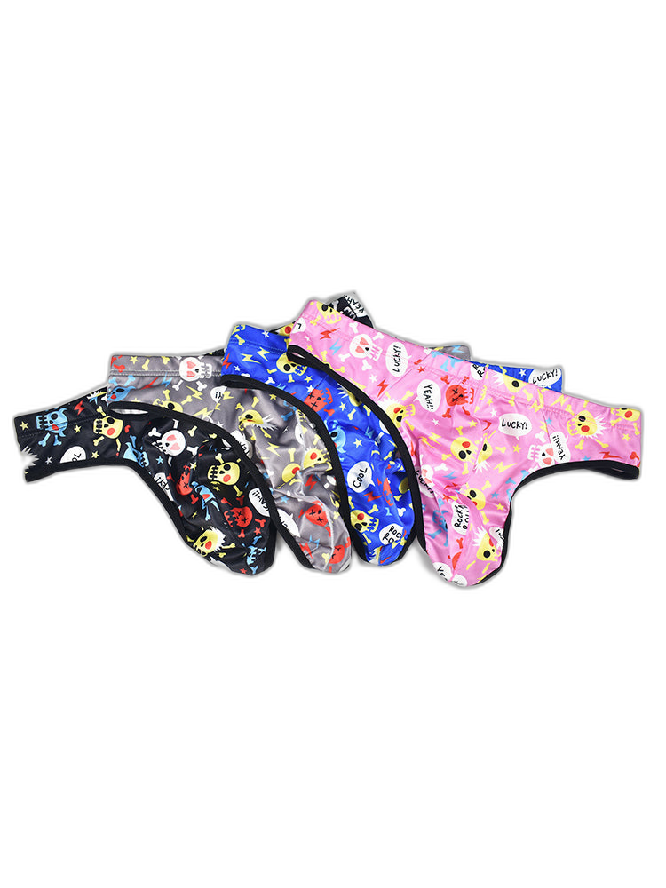 3 Pack Men's Skull Print Thong - Edgy & Sexy
