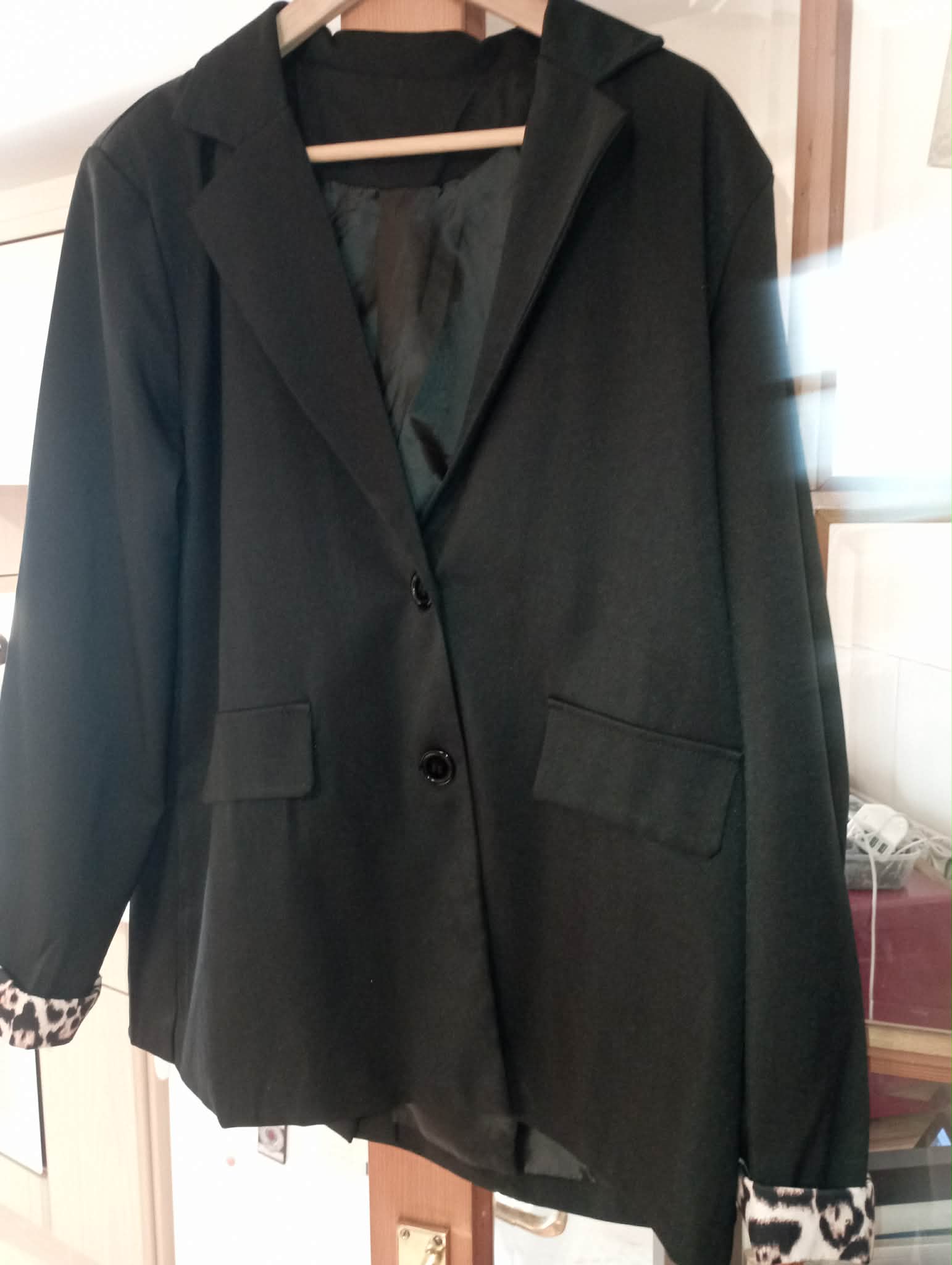 WOMEN'S BLACK XXL CASUAL SMART JACKET