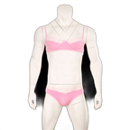 Mens Lace Lingerie Panties & Bra Set