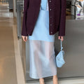 Designer-style Sheer High-waist Skirt For Women