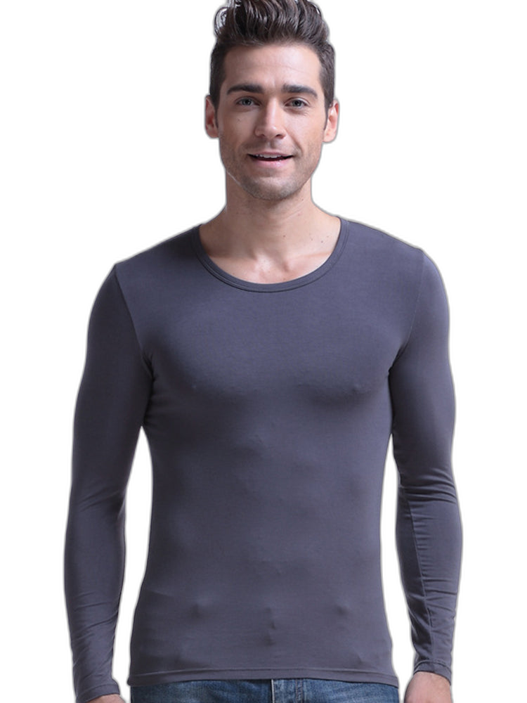 Mens Ultra Soft Low Cut V-Neck Thermal Shirt