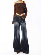 Retro Design Relaxed Micro-pants