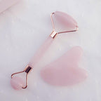 Natural Powder Crystal Jade Roller Beauty Face-lifting Double-head Massager