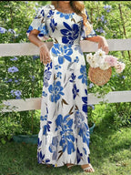 Women's Casual Loose-fit Elegant Printed Dress