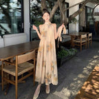 Women's Casual Printed New Chinese-Style Halter Dress