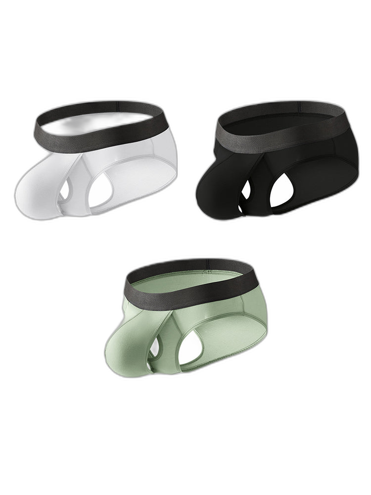 3-pack Men's Open Crotch Sexy Bullet Briefs