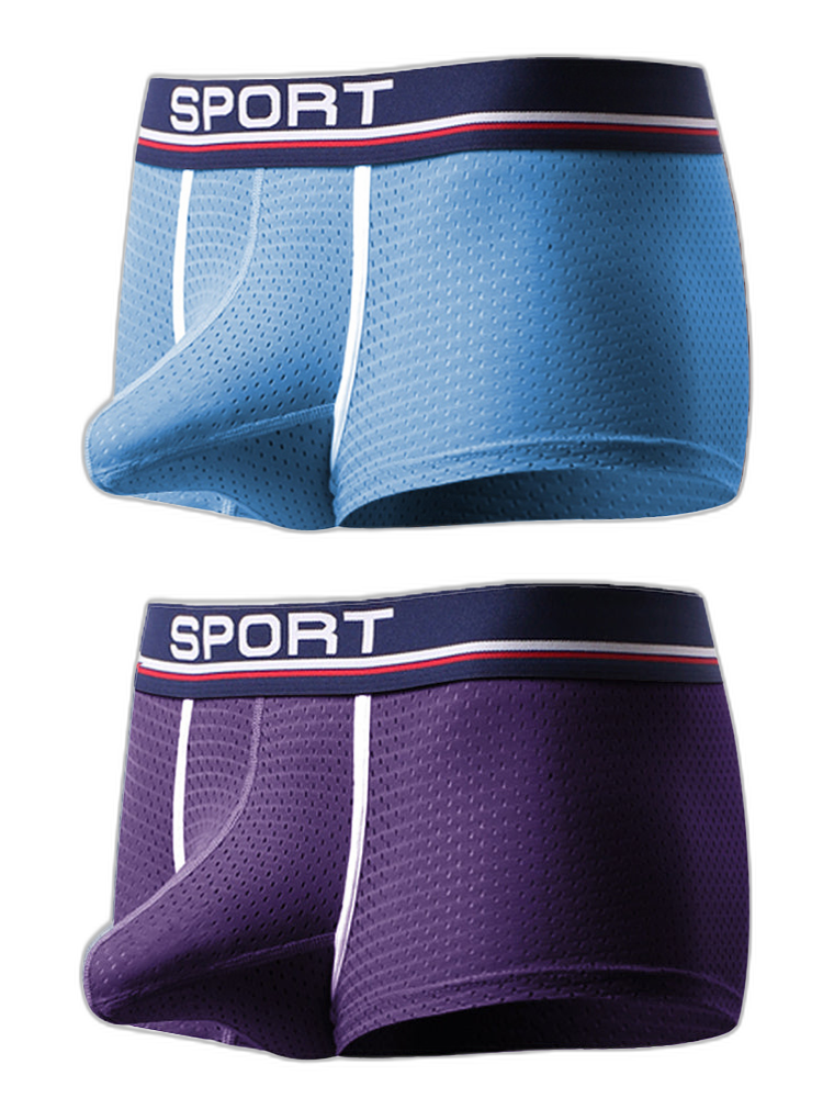 2 Pack Breathable Separate Pouch Boxer Briefs