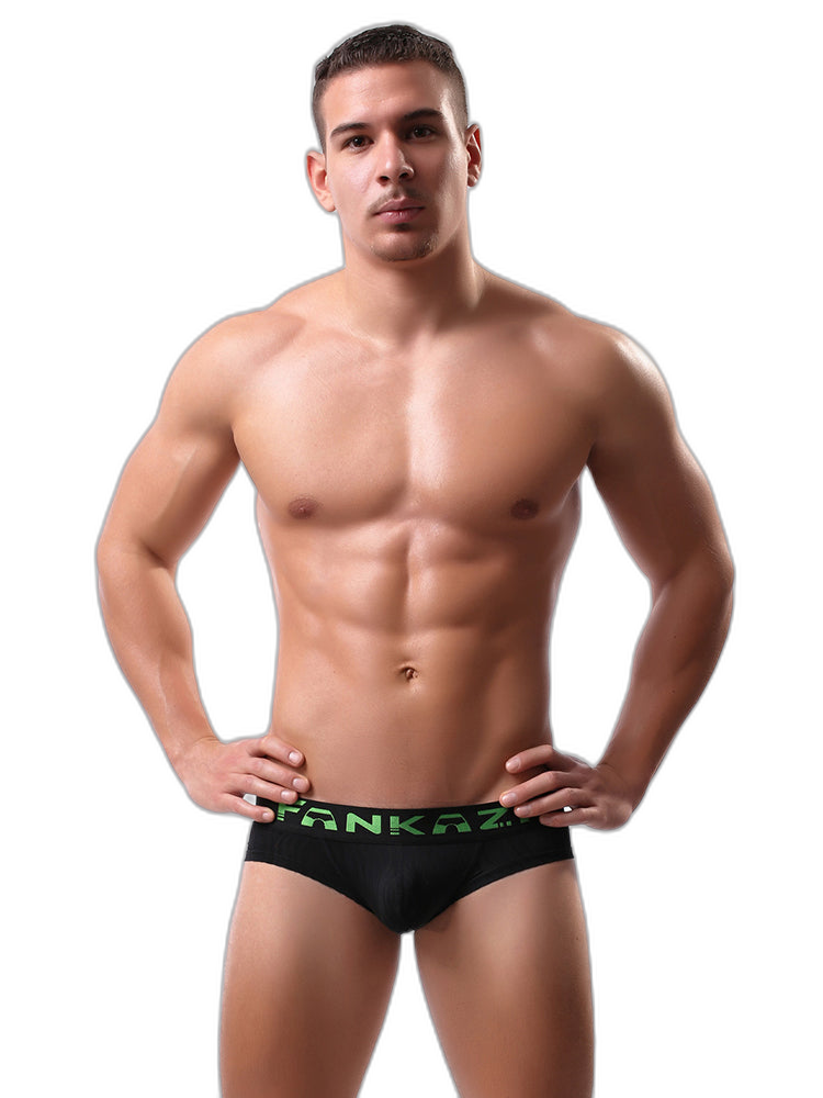 3 Pack Men's Striped U-Pouch Breathable Casual Briefs