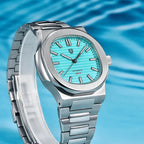 Men's Stainless Steel Automatic Mechanical Waterproof Barrel-shaped Wristwatch