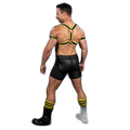 Mr.S Leather X-Factor Carbon Black Body Harness | Yellow