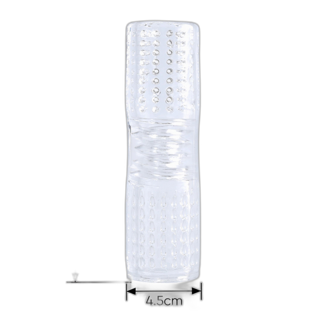 Transparent Ribbed Sleeve Masturbator