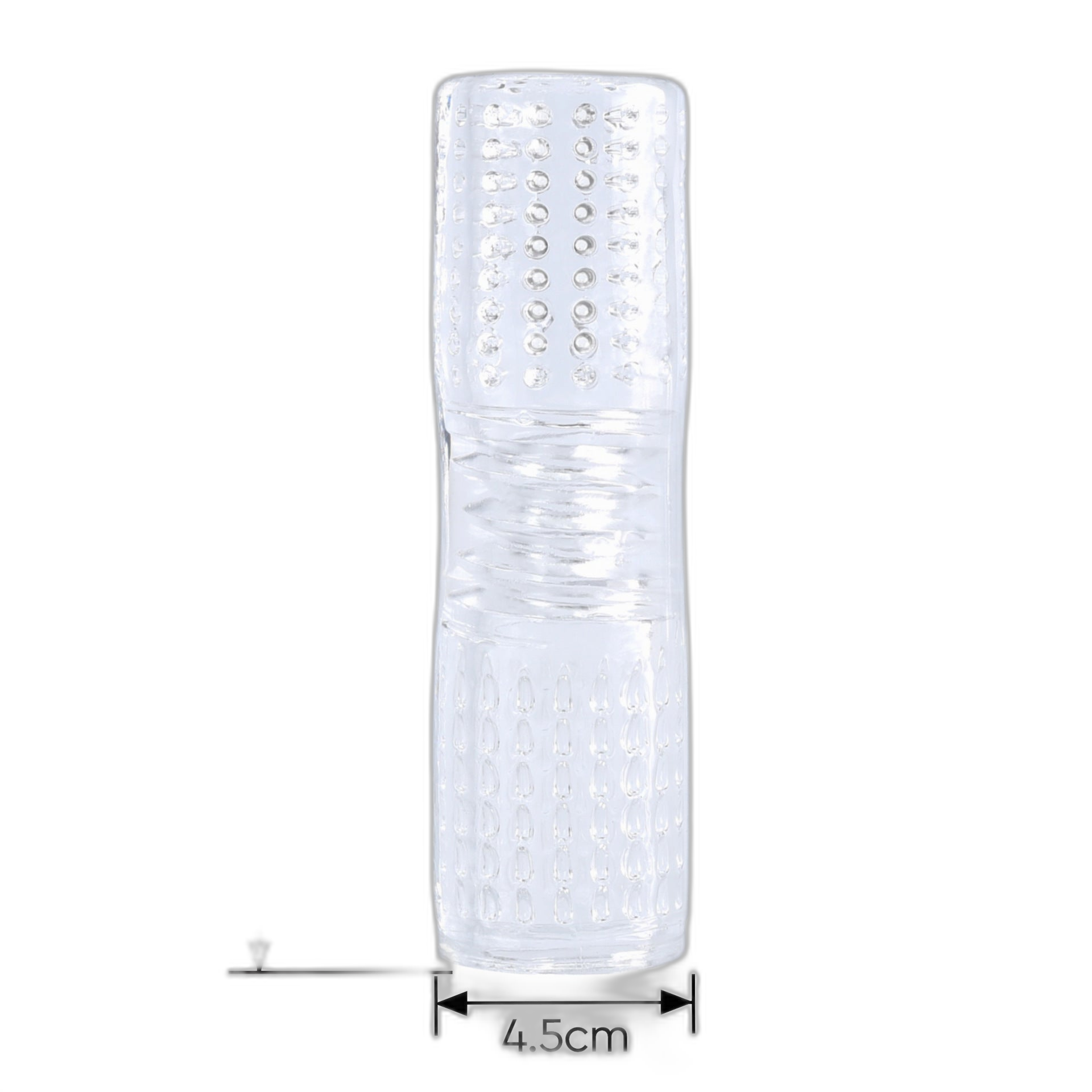 Transparent Ribbed Sleeve Masturbator