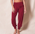 Casual Loose Trousers Solid Color Sports Yoga Ankle Banded Pants Women