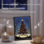 New Luminous Speaker Christmas Tree Painting Bluetooth Speaker Desktop Ornament Gift Light And Shadow Art Lighting