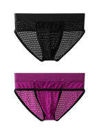 2 Pack Men's Lace Breathable Briefs