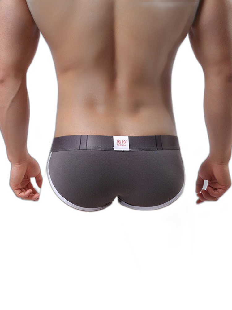 Zipper Belt Printed Cotton Pouch Briefs
