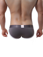 Zipper Belt Printed Cotton Pouch Briefs