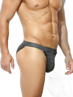 3 Pack Men's Breathable Mesh Odor-Resistant Solid Color Sexy Briefs