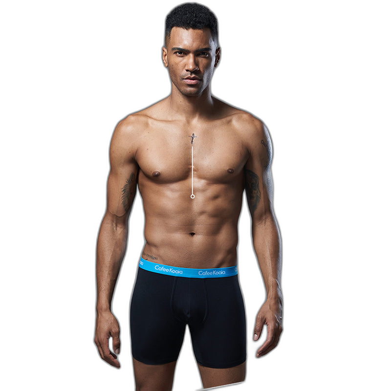 3Pcs Men's Sports Cotton Soft Solid Color Boxer Briefs