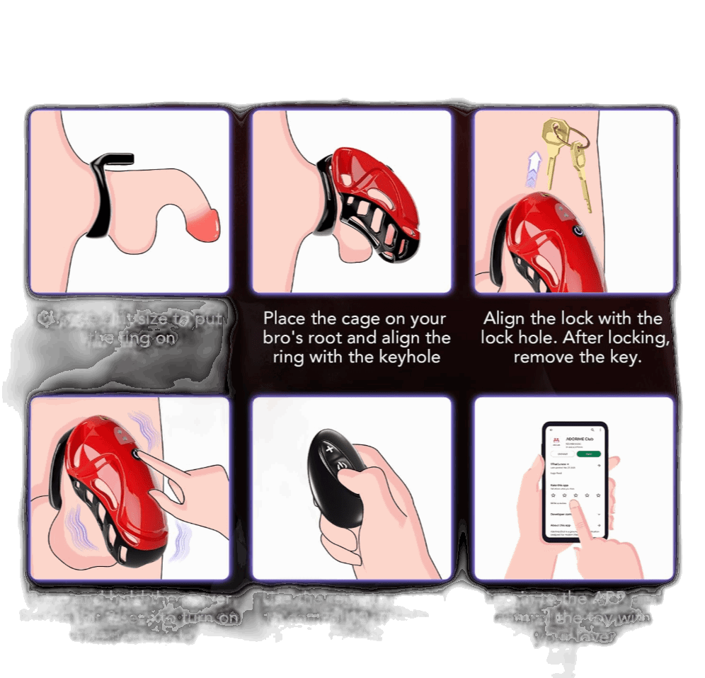 App Controlled Vibrating Chastity Cage
