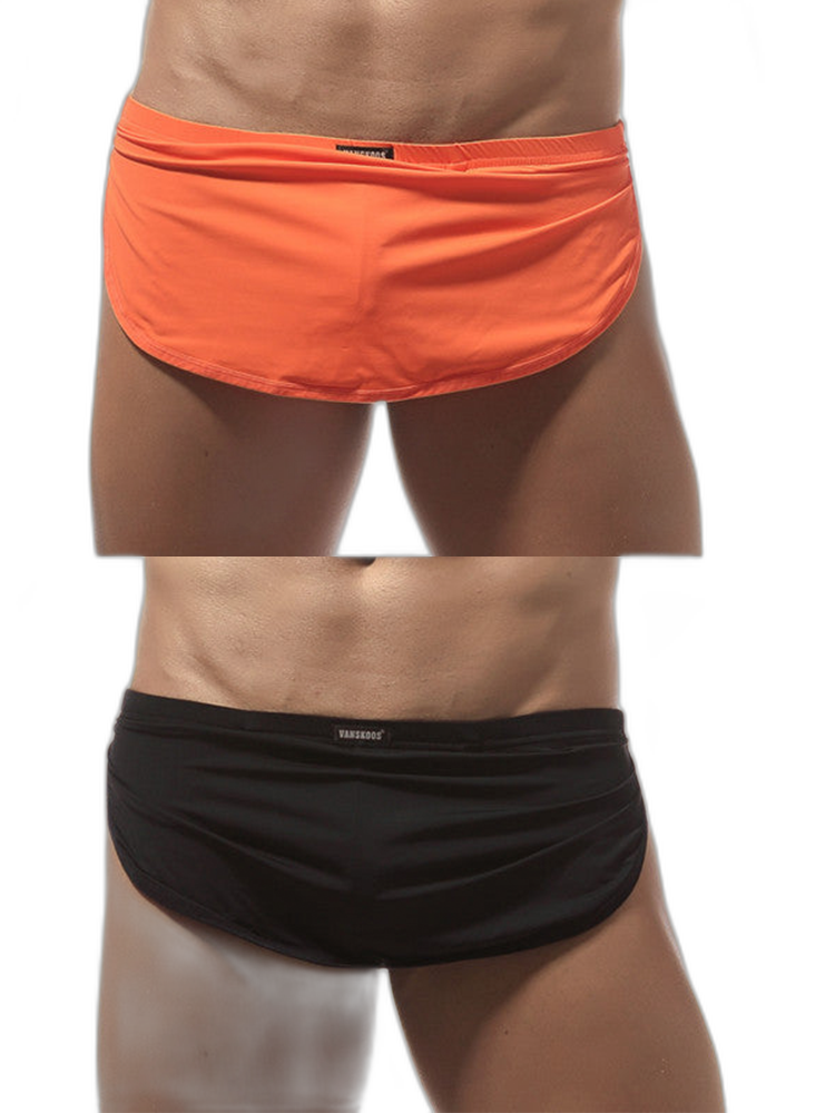 Men's Sexy Side Split  Boxers With Support Pouch