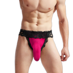 Frilly Lace Sissy Thong With Bulge Lift