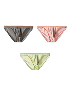 3 Pack Men's Ultra-Soft Stretch Fabric Ice Silk Briefs